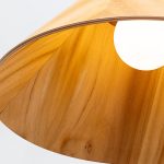 ELSTEAD Accord pendant light, diameter 400mm, height 280mm, 1xE27 - ELS-QN-CONICAL-P-M-TEAK