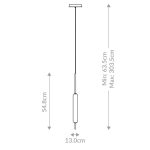 ELSTEAD Eurofase pendant light, height 548mm, LED 10W dimmable, 810lm - ELS-QN-CUMBERLAND-1P-BG