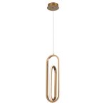ELSTEAD Eurofase pendant light, height 551mm, LED 28W dimmable, 1000lm - ELS-QN-DEMARK-1P-BG