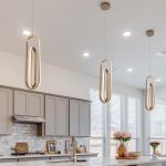 ELSTEAD Eurofase pendant light, height 551mm, LED 28W dimmable, 1000lm - ELS-QN-DEMARK-1P-BG