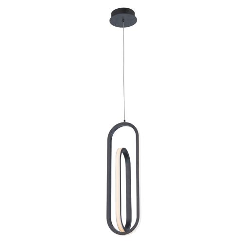 ELSTEAD Eurofase pendant light, height 551mm, LED 28W dimmable, 1000lm - ELS-QN-DEMARK-1P-BK