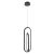ELSTEAD Eurofase pendant light, height 551mm, LED 28W dimmable, 1000lm - ELS-QN-DEMARK-1P-BK
