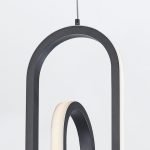 ELSTEAD Eurofase pendant light, height 551mm, LED 28W dimmable, 1000lm - ELS-QN-DEMARK-1P-BK