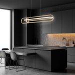 ELSTEAD Eurofase pendant light, width 1071mm, LED 58W dimmable, 2900lm - ELS-QN-DEMARK-LP-BG