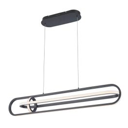   ELSTEAD Eurofase pendant light, width 1071mm, LED 58W dimmable, 2900lm - ELS-QN-DEMARK-LP-BK