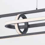 ELSTEAD Eurofase pendant light, width 1071mm, LED 58W dimmable, 2900lm - ELS-QN-DEMARK-LP-BK