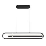 ELSTEAD Eurofase pendant light, width 1071mm, LED 58W dimmable, 2900lm - ELS-QN-DEMARK-LP-BK