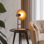 ELSTEAD Accord table lamp, height 460mm, diameter 260mm, 1x GU10 - ELS-QN-DOT-TL-TEAK