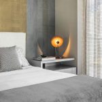 ELSTEAD Accord table lamp, height 460mm, diameter 260mm, 1x GU10 - ELS-QN-DOT-TL-TEAK