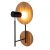 ELSTEAD Accord wall light, height 500mm, diameter 250mm, 1x GU10 - ELS-QN-DOT-WB1-TEAK