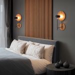 ELSTEAD Accord wall light, height 500mm, diameter 250mm, 1x GU10 - ELS-QN-DOT-WB1-TEAK