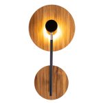 ELSTEAD Accord wall light, height 500mm, diameter 250mm, 1x GU10 - ELS-QN-DOT-WB1-TEAK