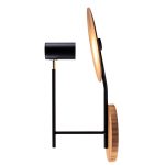 ELSTEAD Accord wall light, height 500mm, diameter 250mm, 1x GU10 - ELS-QN-DOT-WB1-TEAK