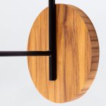 ELSTEAD Accord wall light, height 500mm, diameter 250mm, 1x GU10 - ELS-QN-DOT-WB1-TEAK