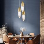 ELSTEAD Eurofase pendant light, height 615mm, 1x LED GU11 - ELS-QN-ECROU-1P-BG