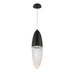 ELSTEAD Eurofase pendant light, height 615mm, 1x LED GU10 - ELS-QN-ECROU-1P-BK
