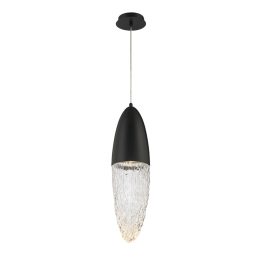   ELSTEAD Eurofase pendant light, height 615mm, 1x LED GU10 - ELS-QN-ECROU-1P-BK