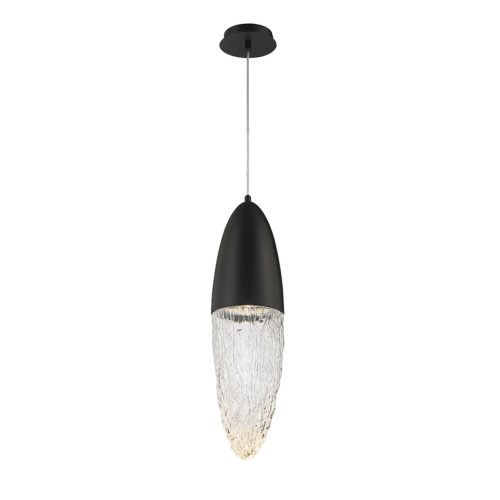 ELSTEAD Eurofase pendant light, height 615mm, 1x LED GU10 - ELS-QN-ECROU-1P-BK