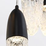ELSTEAD Eurofase pendant light, height 615mm, 1x LED GU10 - ELS-QN-ECROU-1P-BK