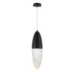 ELSTEAD Eurofase pendant light, height 615mm, 1x LED GU10 - ELS-QN-ECROU-1P-BK