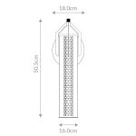 ELSTEAD Eurofase IP44 wall light, height 505mm, LED 18W dimmable, 1064lm - ELS-QN-ESPADA-1W-BG