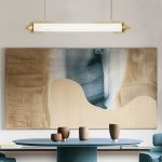 ELSTEAD Eurofase pendant light, width 1220mm, LED 38W dimmable, 3329lm - ELS-QN-ESPADA-LP-BG