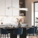 ELSTEAD Eurofase pendant light, width 1220mm, LED 38W dimmable, 3329lm - ELS-QN-ESPADA-LP-PC