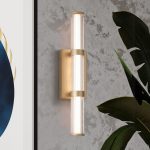 ELSTEAD Eurofase bathroom/outdoor wall light, IP44, height 540mm, LED 21W dimmable, 1477lm - ELS-QN-FAYTON-M-BG