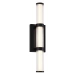 ELSTEAD Eurofase bathroom/outdoor wall light, IP44, height 540mm, LED 21W dimmable, 1477lm - ELS-QN-FAYTON-M-BK