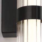 ELSTEAD Eurofase bathroom/outdoor wall light, IP44, height 540mm, LED 21W dimmable, 1477lm - ELS-QN-FAYTON-M-BK