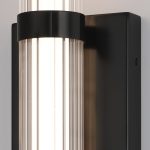ELSTEAD Eurofase bathroom/outdoor wall light, IP44, height 540mm, LED 21W dimmable, 1477lm - ELS-QN-FAYTON-M-BK