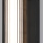 ELSTEAD Eurofase bathroom/outdoor wall light, IP44, height 540mm, LED 21W dimmable, 1477lm - ELS-QN-FAYTON-M-BK