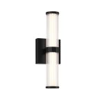 ELSTEAD Eurofase bathroom/outdoor wall light, IP44, height 355mm, LED 14W dimmable, 985lm - ELS-QN-FAYTON-S-BK