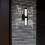 ELSTEAD Eurofase bathroom/outdoor wall light, IP44, height 355mm, LED 14W dimmable, 985lm - ELS-QN-FAYTON-S-BK