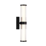 ELSTEAD Eurofase bathroom/outdoor wall light, IP44, height 355mm, LED 14W dimmable, 985lm - ELS-QN-FAYTON-S-BK