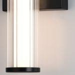 ELSTEAD Eurofase bathroom/outdoor wall light, IP44, height 355mm, LED 14W dimmable, 985lm - ELS-QN-FAYTON-S-BK