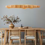ELSTEAD Accord pendant light, width 1400mm, LED 65W, 3774lm - ELS-QN-HORIZON-LED-LP-140-TEAK