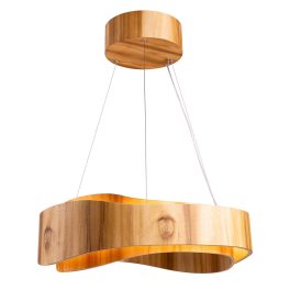   ELSTEAD Accord pendant light, diameter 600mm, LED 43W, 1545lm - ELS-QN-HORIZON-RING-LED-60-TEAK