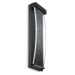 ELSTEAD Eurofase outdoor wall light, height 509mm, LED 10W, 200lm, IP44 - ELS-QN-KABO-M-BK