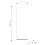 ELSTEAD Eurofase outdoor wall light, height 509mm, LED 10W, 200lm, IP44 - ELS-QN-KABO-M-BK