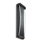 ELSTEAD Eurofase outdoor wall light, height 357mm, LED 6W, 120lm, IP44 - ELS-QN-KABO-S-BK