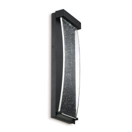   ELSTEAD Eurofase outdoor wall light, height 357mm, LED 6W, 120lm, IP44 - ELS-QN-KABO-S-BK