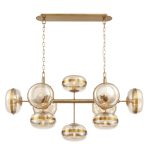 ELSTEAD Eurofase pendant light, width 1378mm, 10x E27 - ELS-QN-NOTTINGHAM-10LP-AB