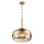 ELSTEAD Eurofase pendant light, diameter 600mm, 3x E27 - ELS-QN-NOTTINGHAM-3P-AB