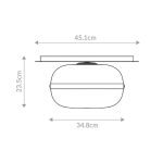 ELSTEAD Eurofase ceiling lamp, diameter 348mm, 1x E27 - ELS-QN-NOTTINGHAM-F-M-AB