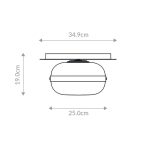 ELSTEAD Eurofase ceiling light, diameter 250mm, 1x E27 - ELS-QN-NOTTINGHAM-F-S-AB