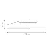 ELSTEAD Eurofase wall/ceiling light, diameter 432mm, LED 18W dimmable, 800lm - ELS-QN-NUVOLA-F-M-BG