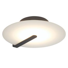   ELSTEAD Eurofase wall/ceiling light, diameter 432mm, LED 18W dimmable, 800lm - ELS-QN-NUVOLA-F-M-BK