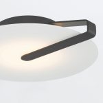 ELSTEAD Eurofase wall/ceiling light, diameter 432mm, LED 18W dimmable, 800lm - ELS-QN-NUVOLA-F-M-BK