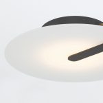 ELSTEAD Eurofase wall/ceiling light, diameter 432mm, LED 18W dimmable, 800lm - ELS-QN-NUVOLA-F-M-BK